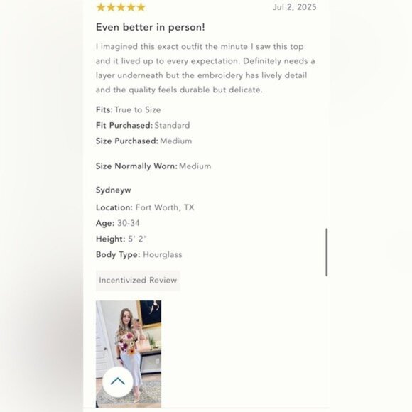 NWT Size M - Dolan Left Coast Flower Appliqué Sheer Tee Flowers  (NWT US$ 128) - Picture 8 of 16